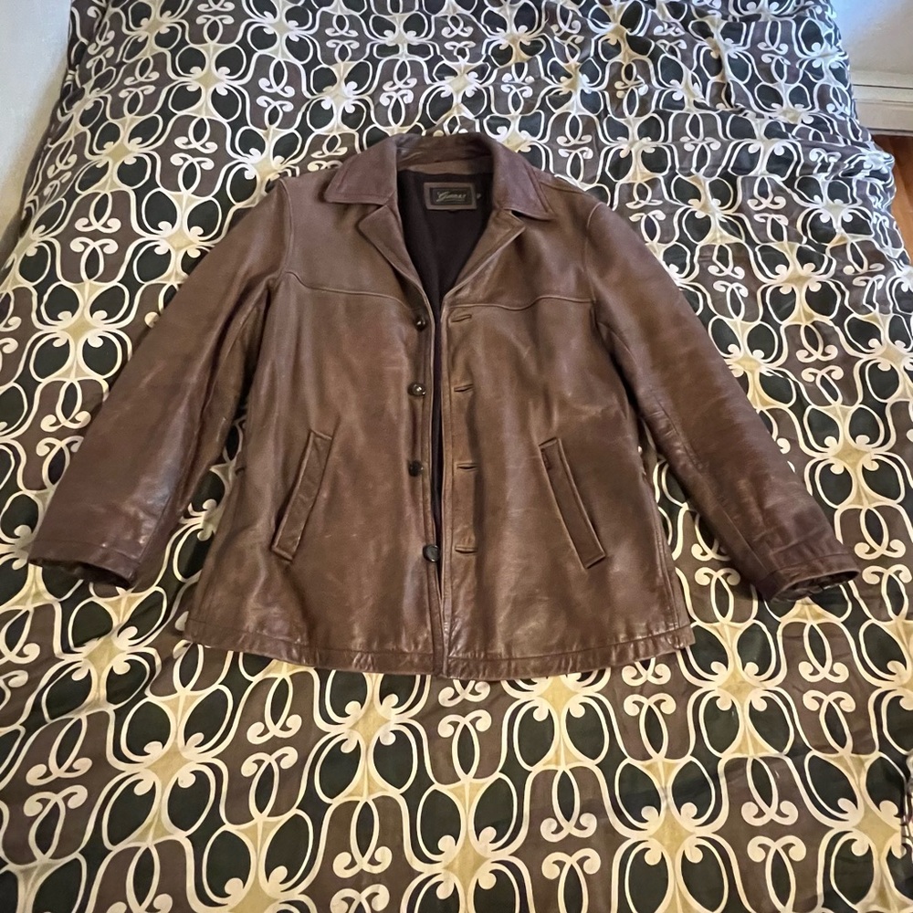 Guess Brown Leather Jacket